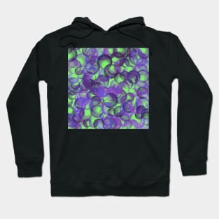 Purple Bubbles with Lime Green Abstract Hoodie